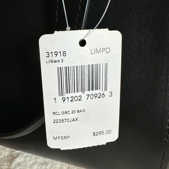 NWT! RARE! 31918 Coach x Selena Gomez Women's Bag Black Leather Grace 20 Satchel - Picture 11 of 11